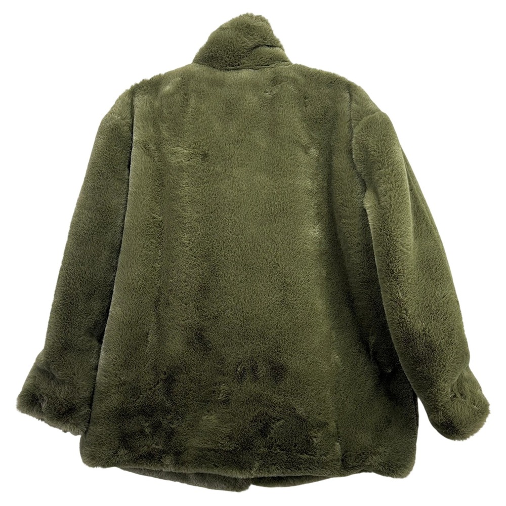 BLANKNYC Faux Fur Jacket Women S Olive Green Casual Boho Classic - Picture 3 of 8